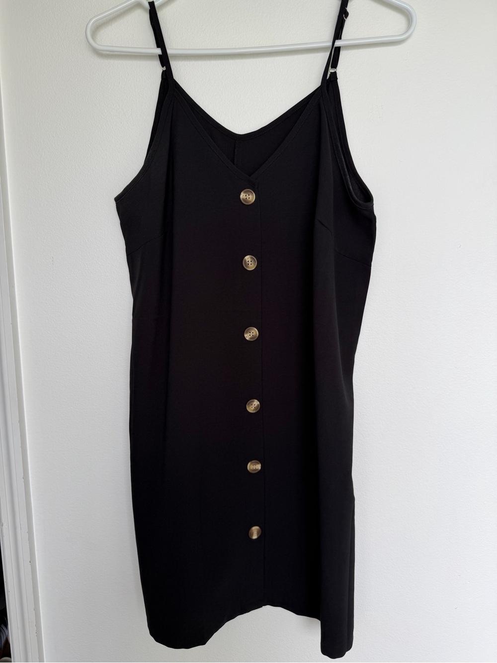 Black Button-Front Slip Dress - Women